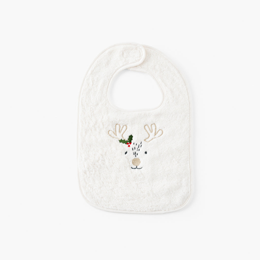 Xmasful Ivory Cotton Bib - Carré Blanc Canada