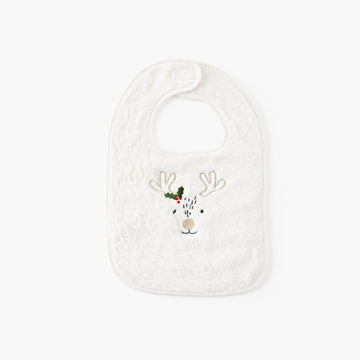 Xmasful Ivory Cotton Bib - Carré Blanc Canada