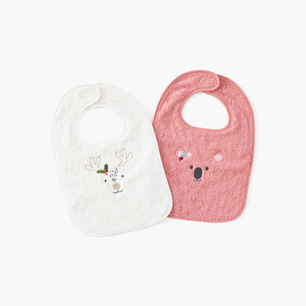 Xmasful Ivory Cotton Bib - Carré Blanc Canada