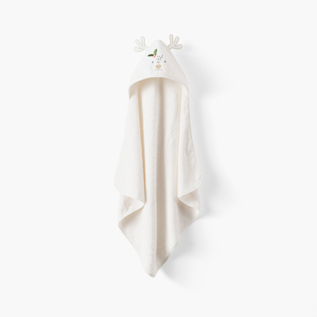 Xmasful Ivory Children's Cotton Bath Cape - Carré Blanc Canada