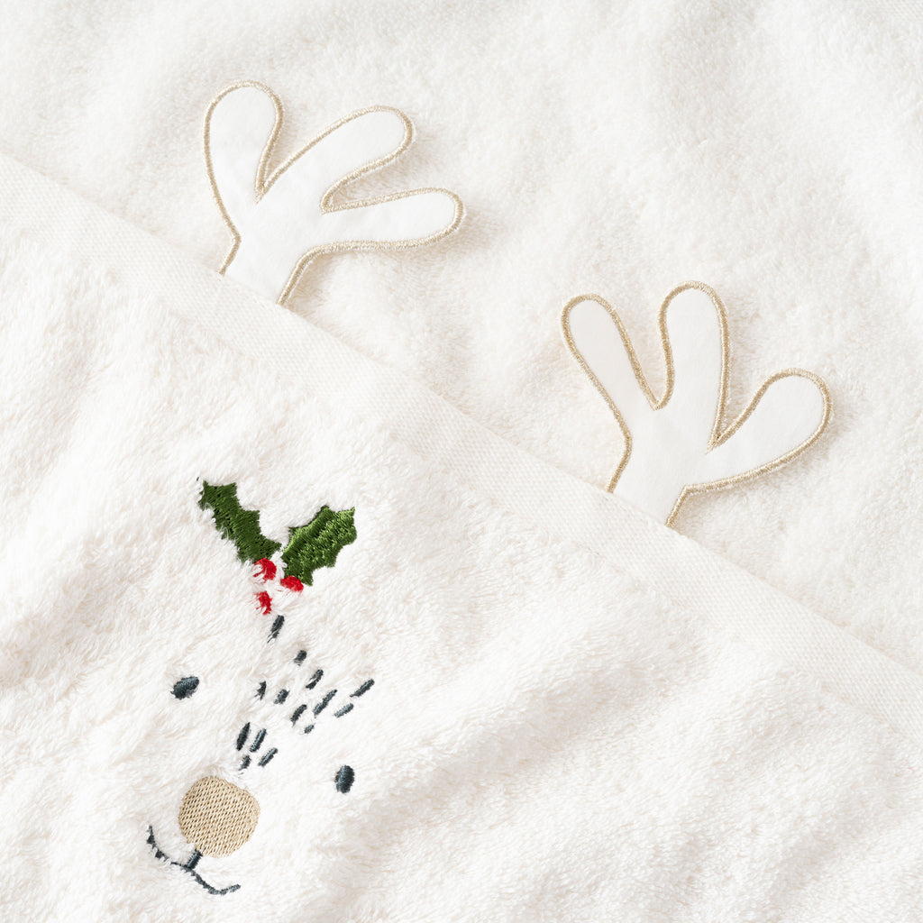 Xmasful Ivory Children's Cotton Towel - Carré Blanc Canada