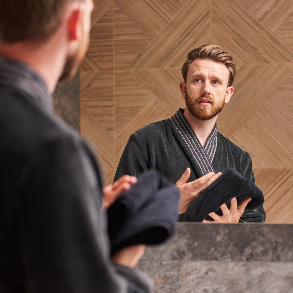 Silvalys Men's Bathrobe - Carré Blanc Canada