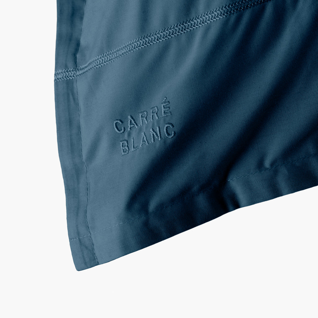 Rectangular Pillowcase in Cotton Percale Neo Prussian Blue - Carré Blanc Canada