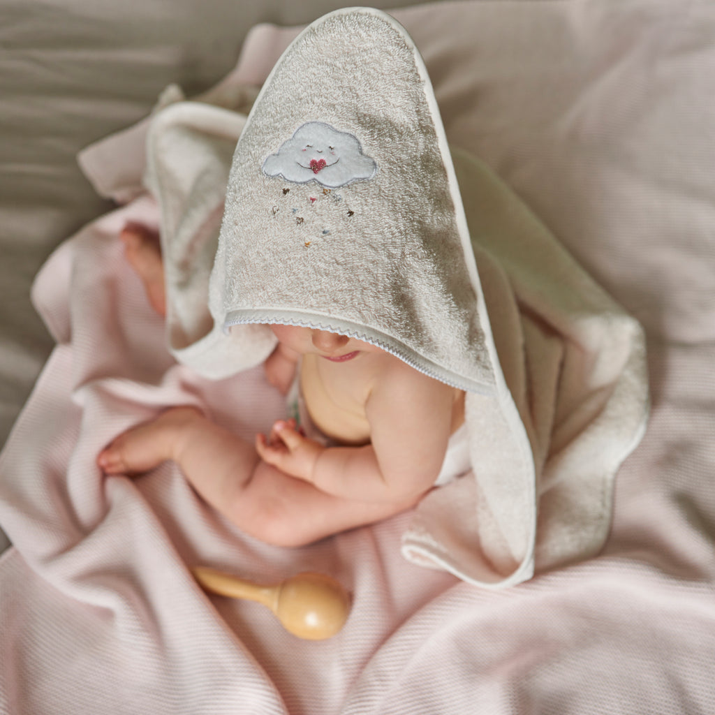 Bienvenue Rose Bath Cape - Carré Blanc Canada