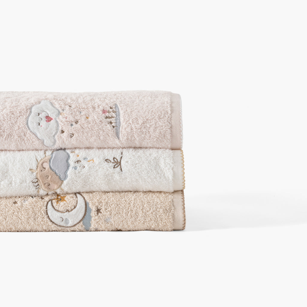 Bienvenue Cotton Bath Towel - Carré Blanc Canada