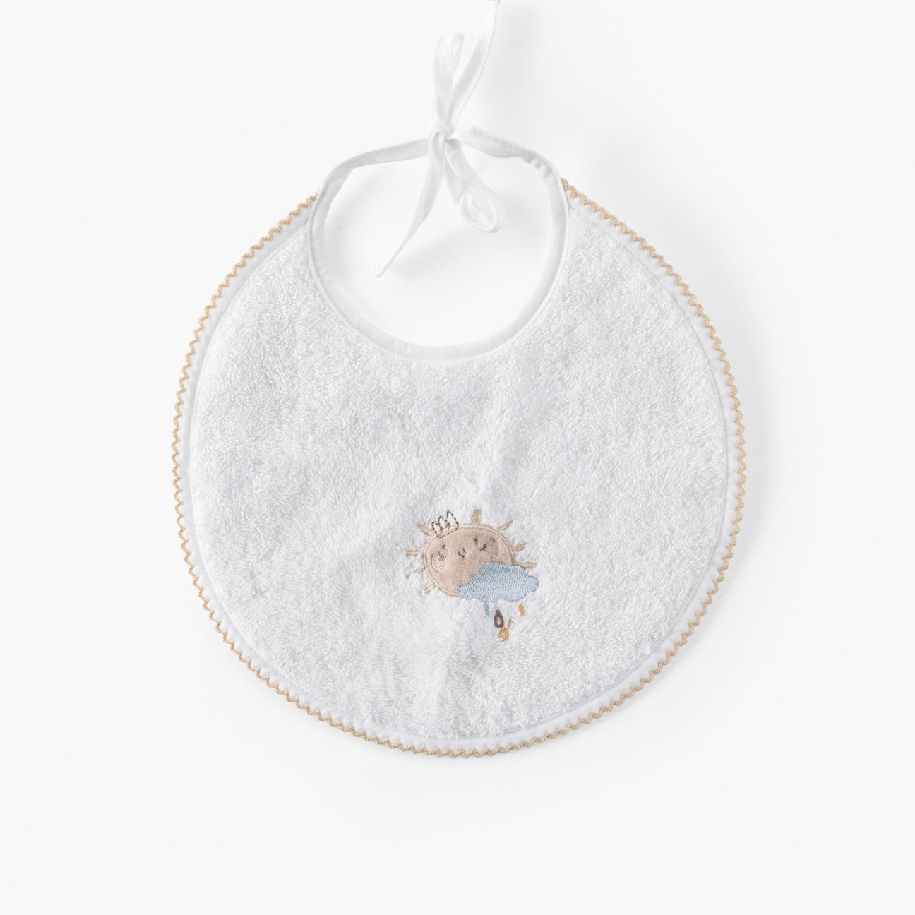 Bienvenue Cotton Bib - Carré Blanc Canada