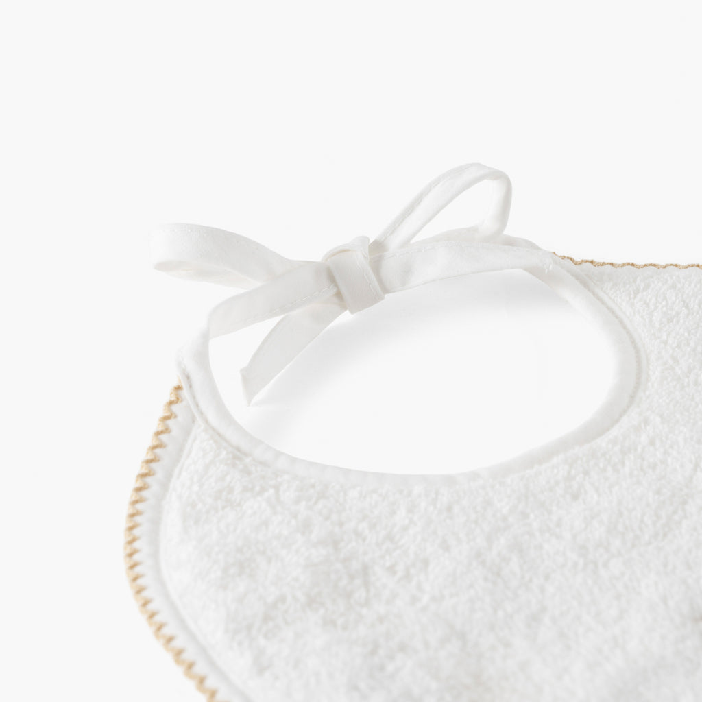 Bienvenue Cotton Bib - Carré Blanc Canada