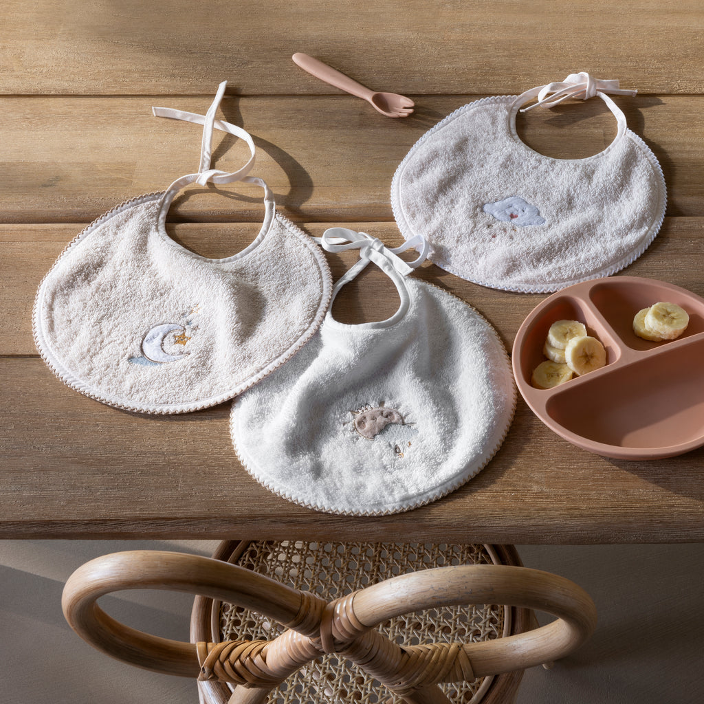 Bienvenue Cotton Bib - Carré Blanc Canada