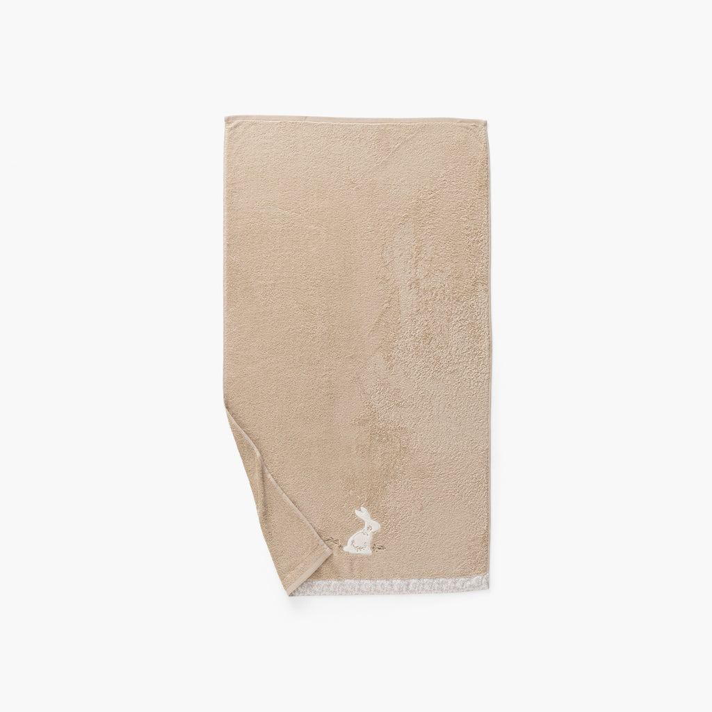 Merveille Beige Cotton Bath Towel - Carré Blanc Canada