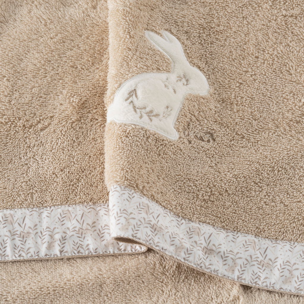 Merveille Beige Cotton Bath Towel - Carré Blanc Canada