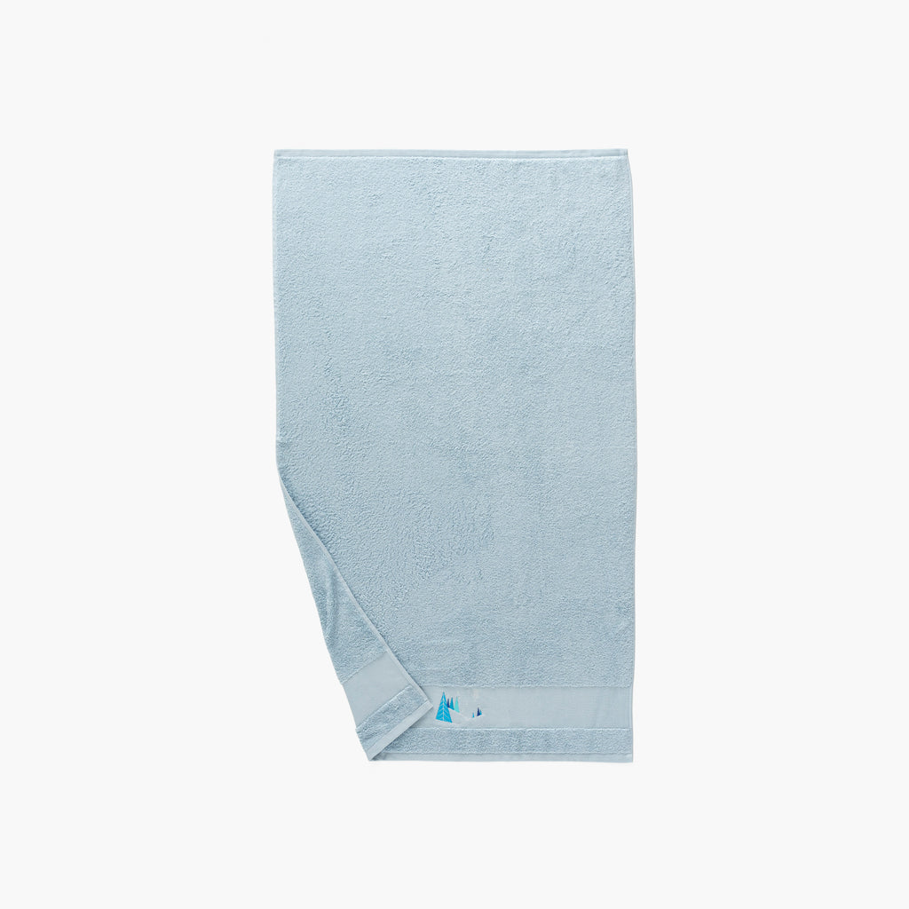 Stellaire Blue Cotton Bath Towel - Carré Blanc Canada