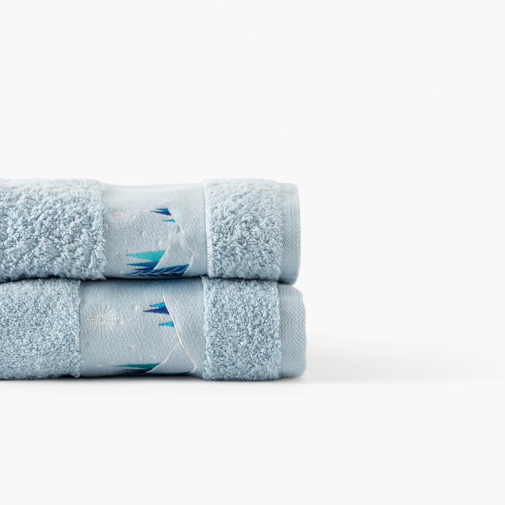 Stellaire Blue Cotton Bath Towel - Carré Blanc Canada