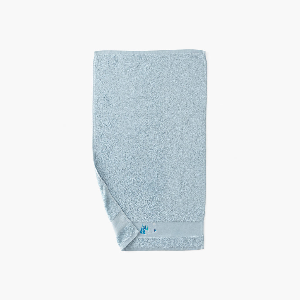 Stellaire Blue Cotton Bath Towel - Carré Blanc Canada