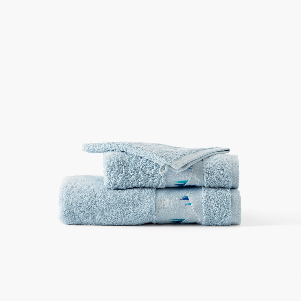 Stellaire Blue Cotton Bath Towel - Carré Blanc Canada