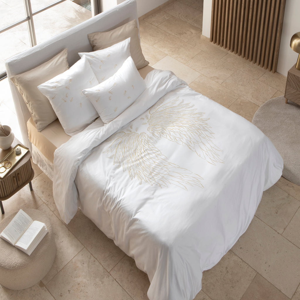 Mon Ange White Duvet Cover - Carré Blanc Canada