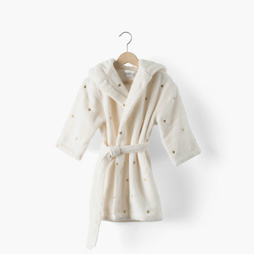 Amore Children's Cotton Bathrobe - Ivory - Carré Blanc Canada