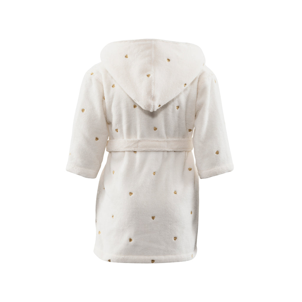 Amore Children's Cotton Bathrobe - Ivory - Carré Blanc Canada