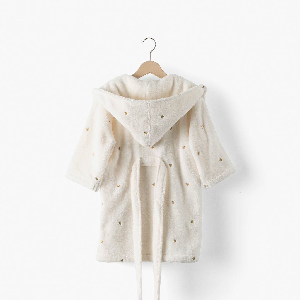 Amore Children's Cotton Bathrobe - Ivory - Carré Blanc Canada