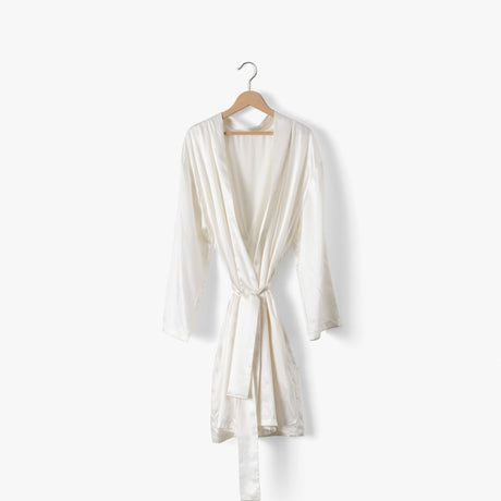 Beauté Silk Women's Bathrobe - Ivory - 1