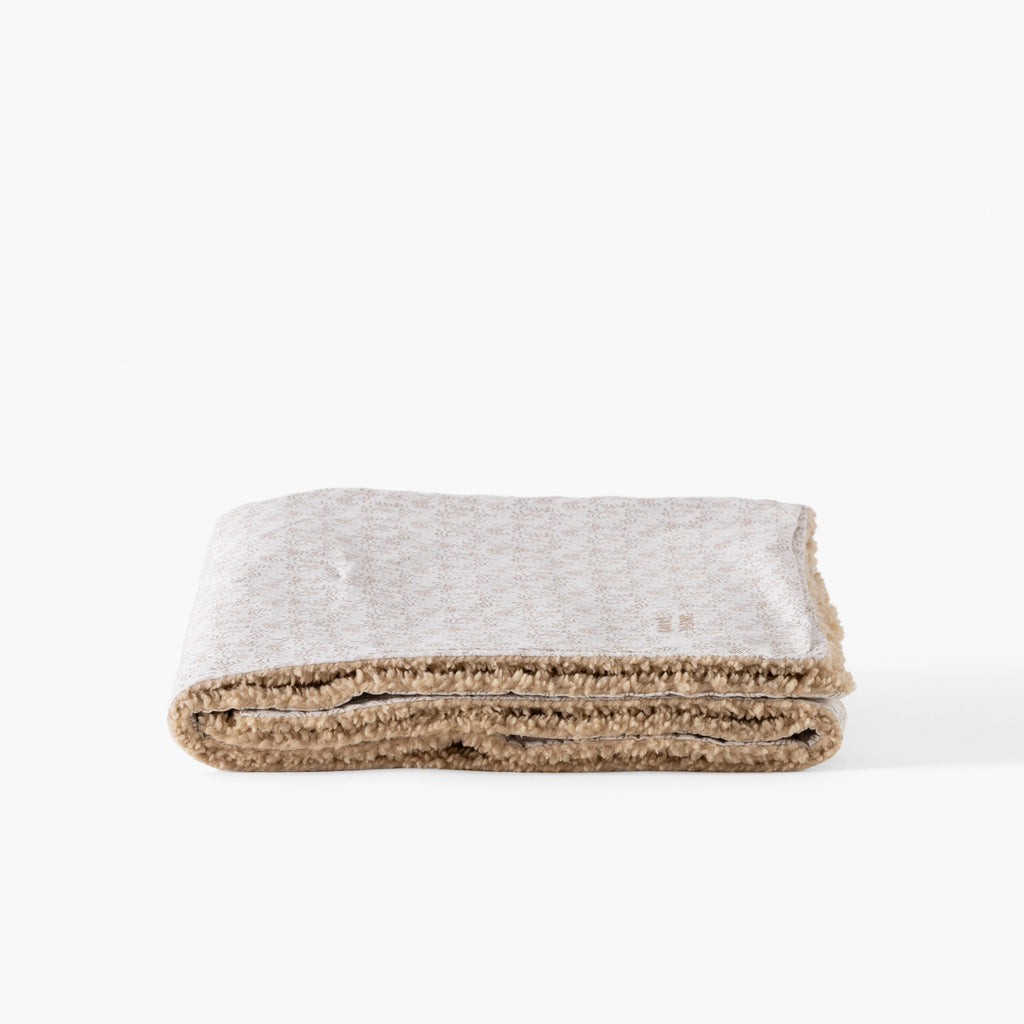 Merveille Beige Plaid Children's Blanket - Carré Blanc Canada