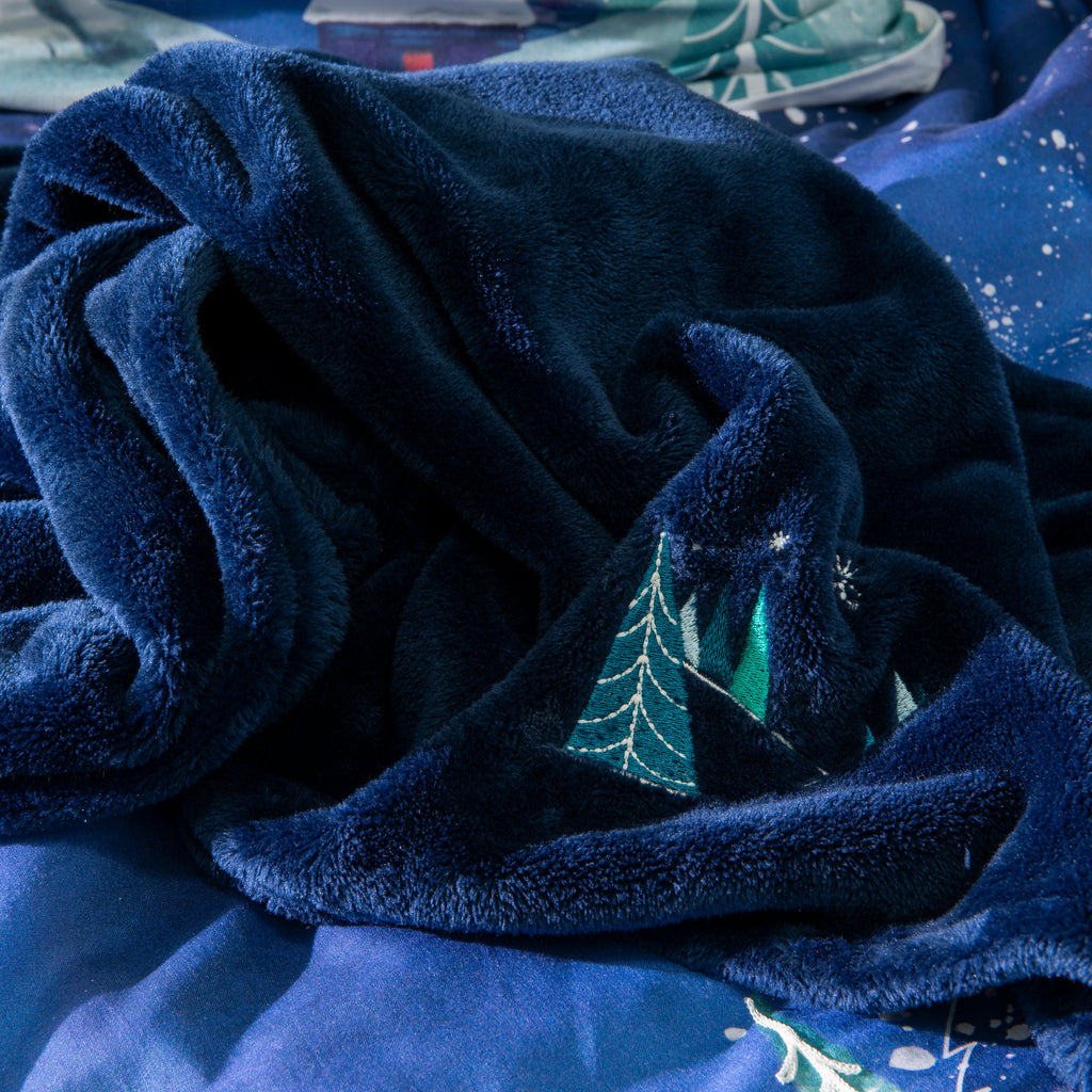 Stellaire Indigo Children's Fleece Blanket - Carré Blanc Canada