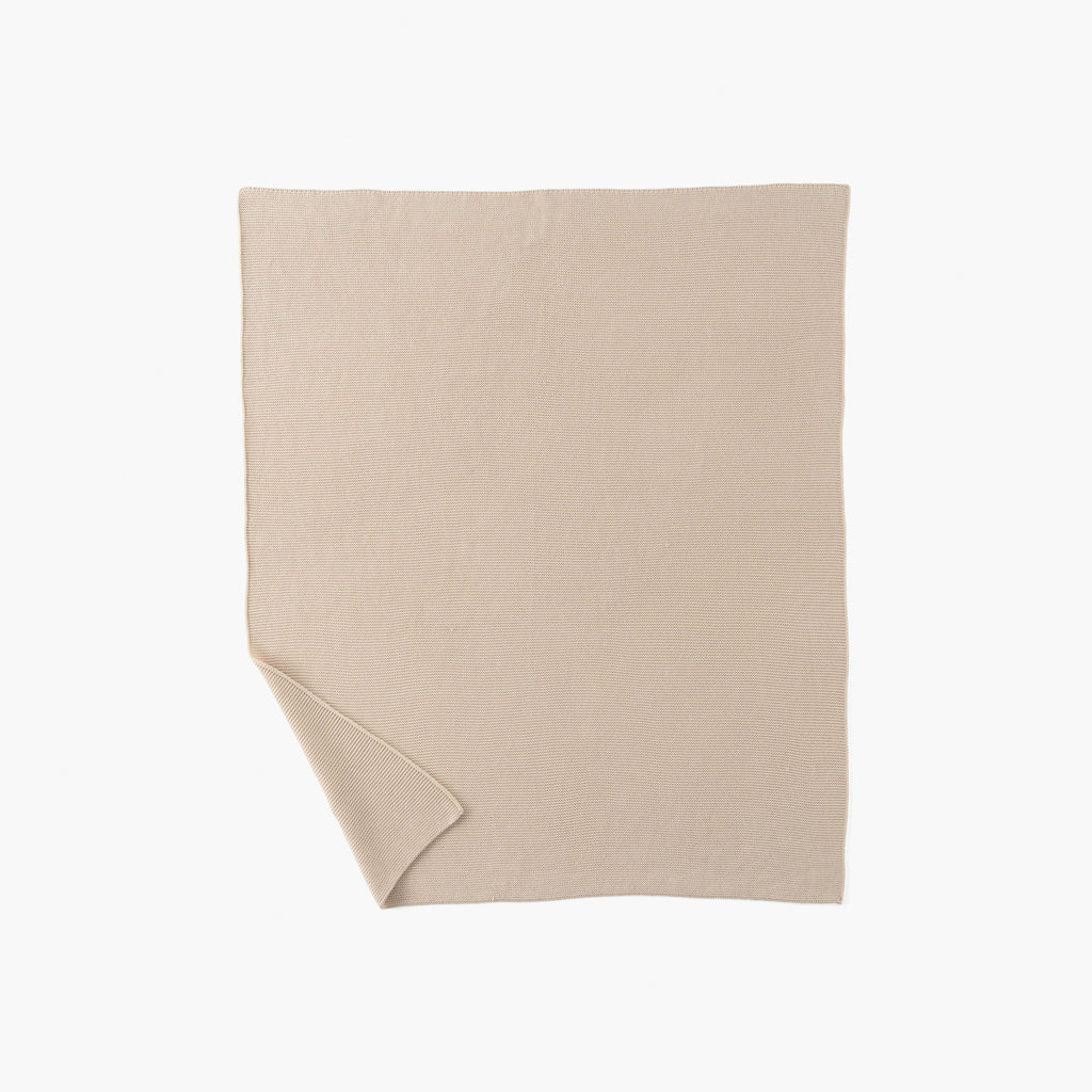 Bienvenue Natural Knitted Children's Blanket - Carré Blanc Canada