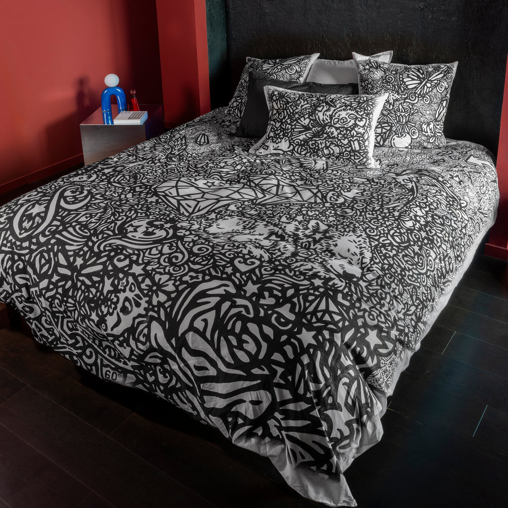 Jake24 X Carré Blanc Print Duvet Cover - Carré Blanc Canada