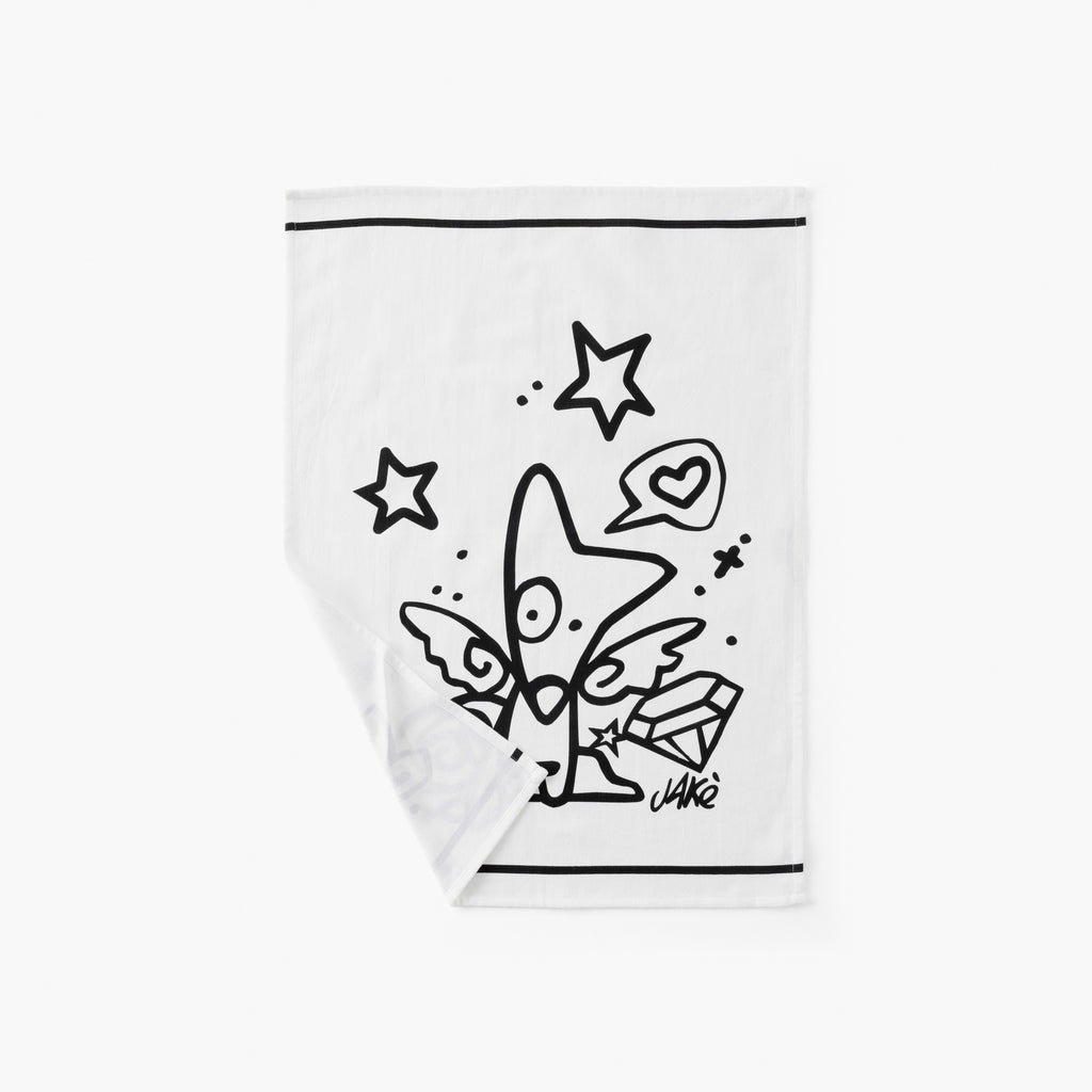 Jake24 X Carré Blanc White Cotton Kitchen Towel - Carré Blanc Canada