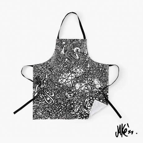 Jake24 X Carré Blanc White Cotton Kitchen Apron - Carré Blanc Canada