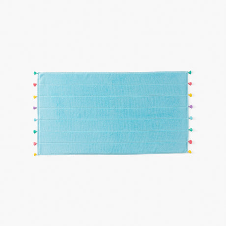 Demilune cotton and bamboo viscose bathmat
 Lagoon - 1