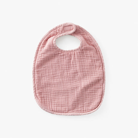 Lino Cotton Bib - Soft Pink - 1