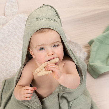 Lino Cotton Bathrobe - Sage - 1