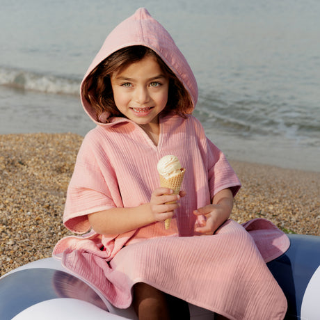 Lino Cotton Poncho - Soft Pink - 2