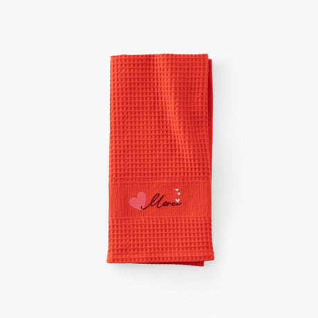Estival honeycomb cotton tea towel
 Red - 1