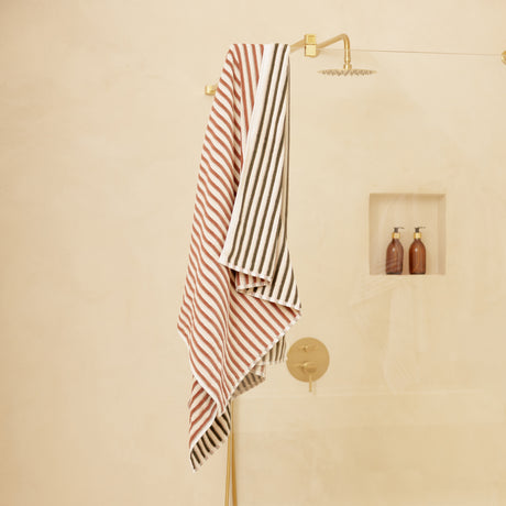 Combo Cotton Bath Towel - Persimmon/Bark - 9