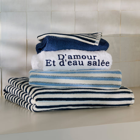 Combo Cotton Guest Towel - Navy - Sky Blue - 2