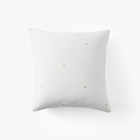 Zéphire Cotton Square Pillowcase - Ivory/heart - 1