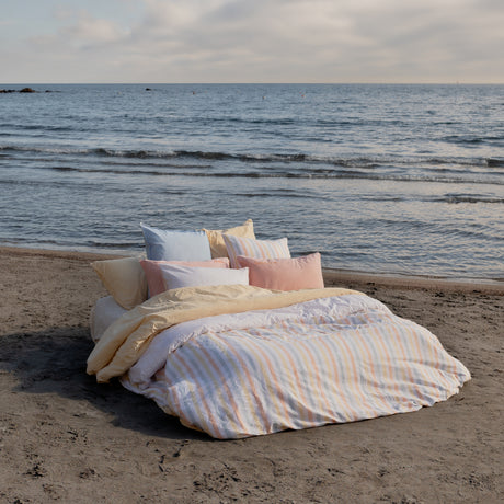 Tempos Cotton & Linen Duvet Cover - Striped Sorbet - 1