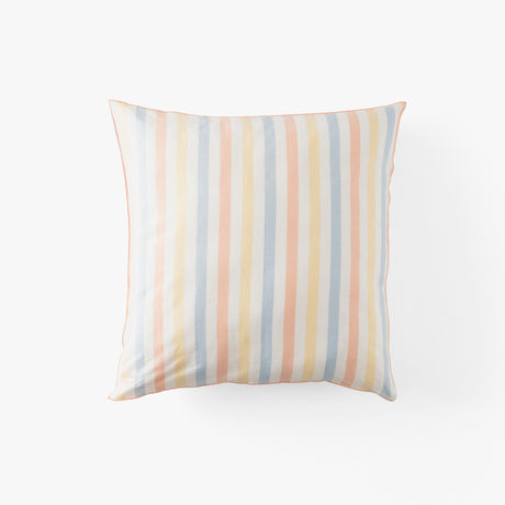 Tempos Cotton & Linen Square Pillowcase - Striped Sorbet - 1