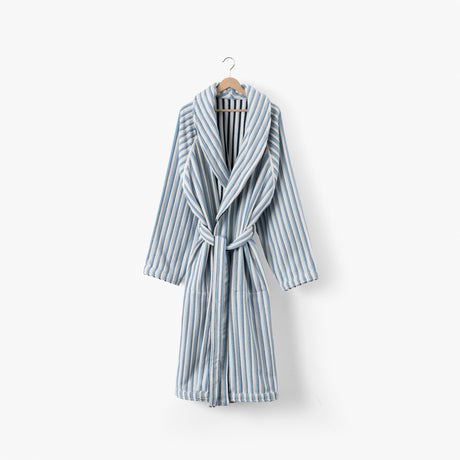 Combo Cotton Unisex Bathrobe - Navy - Sky Blue - 1