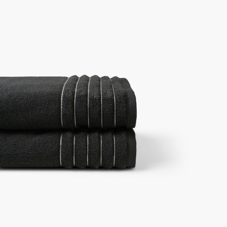 Ikebana Cotton Bath Towel - Graphite - 1