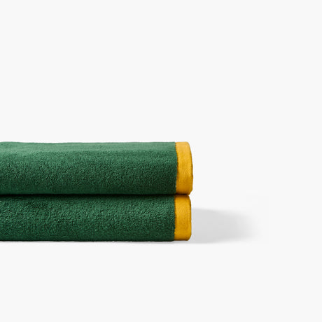 Lysiris Cotton Face Towel - Green/Orange - 3