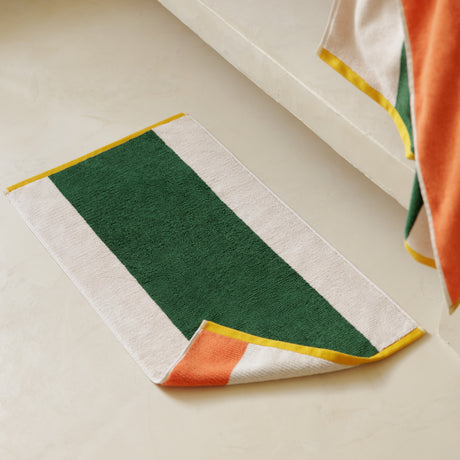 Lysiris Cotton Bath Mat - Green/Orange - 5