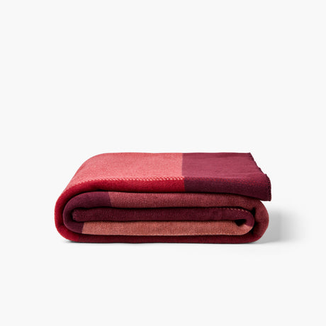 Clusaz Cotton & Polyester & Recycled Cotton Throw - Mahogany - 1