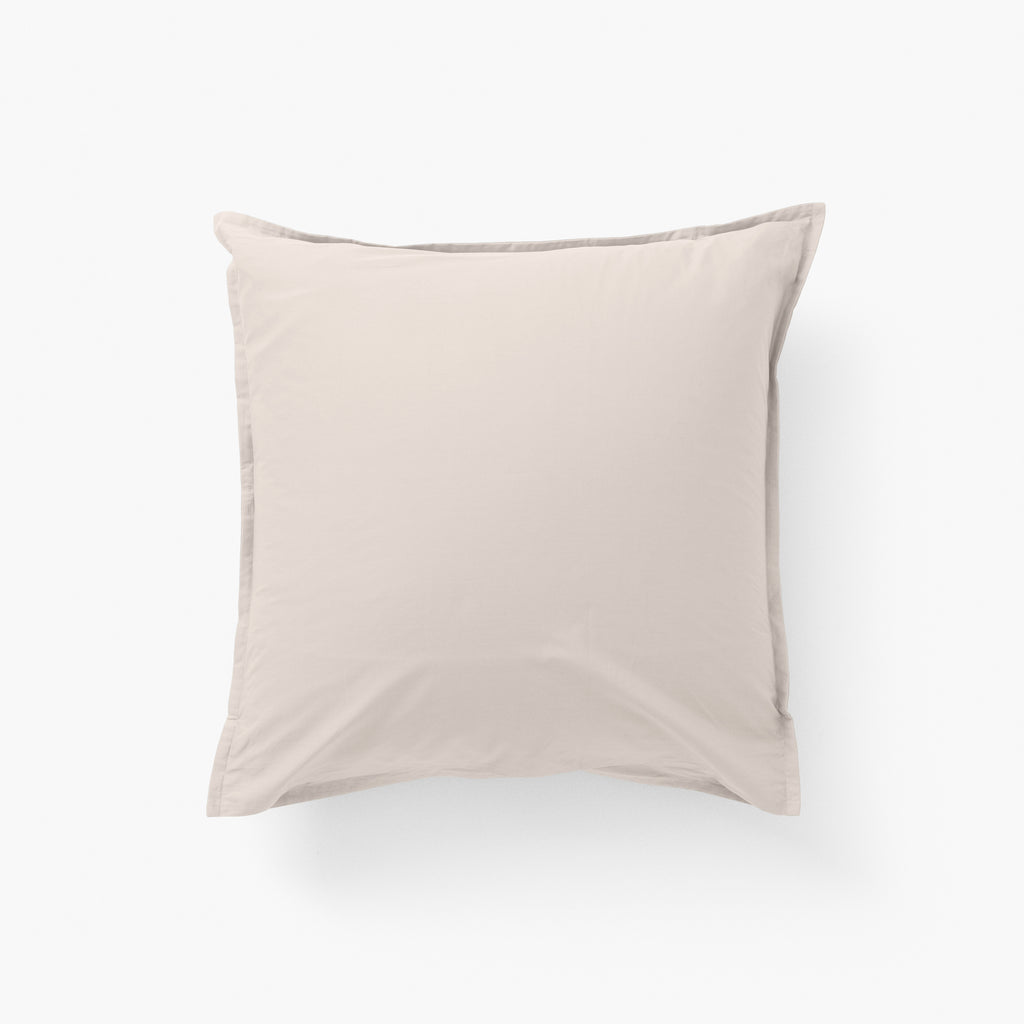 Neo Square Cotton Pillowcase - Beige - Carré Blanc Canada