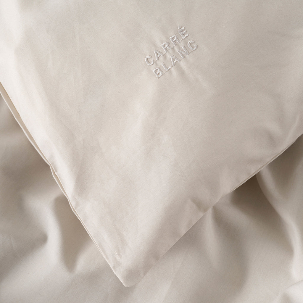 Neo Cotton Duvet Cover - Beige - Carré Blanc Canada
