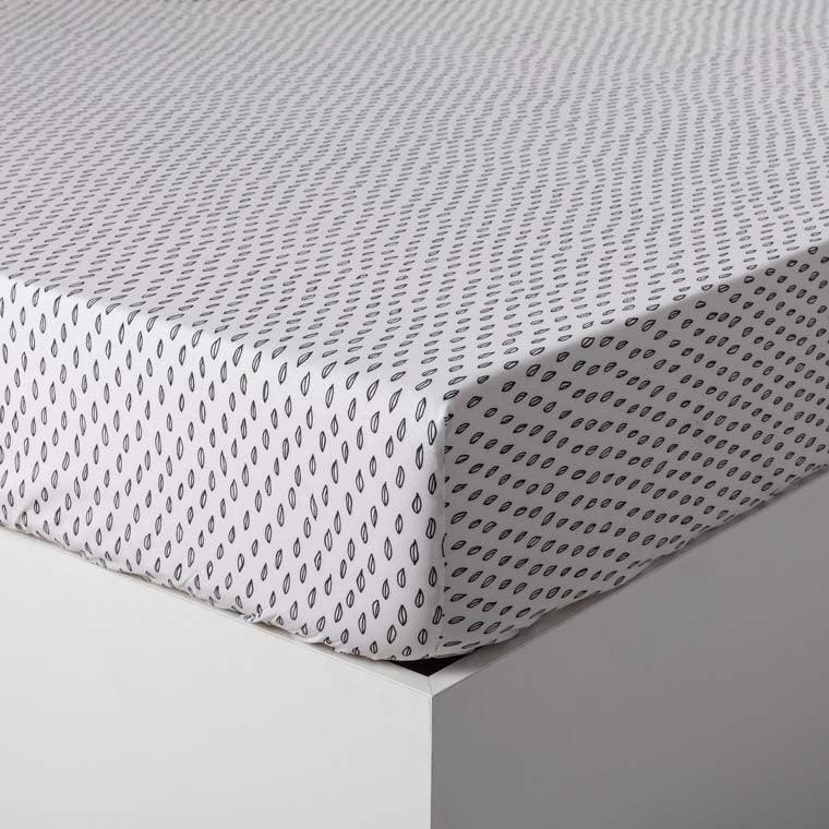 Fitted Sheet in Printed Cotton Percale Maripa - Carré Blanc Canada