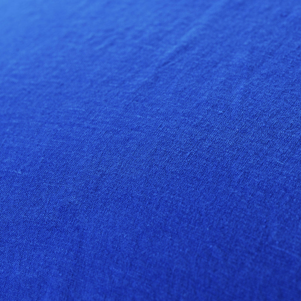 Square Pillowcase in Washed Linen Songe Cobalt - Carré Blanc Canada