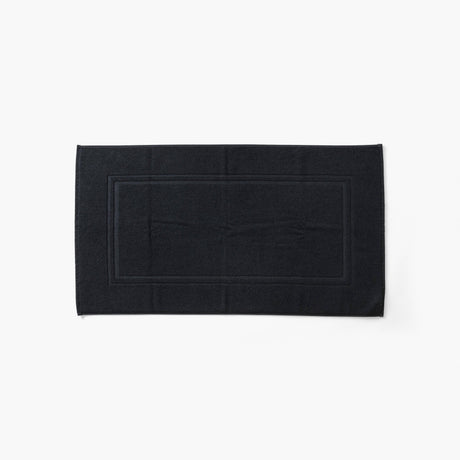 Lola II Black Cotton Bath Mat - Carré Blanc Canada
