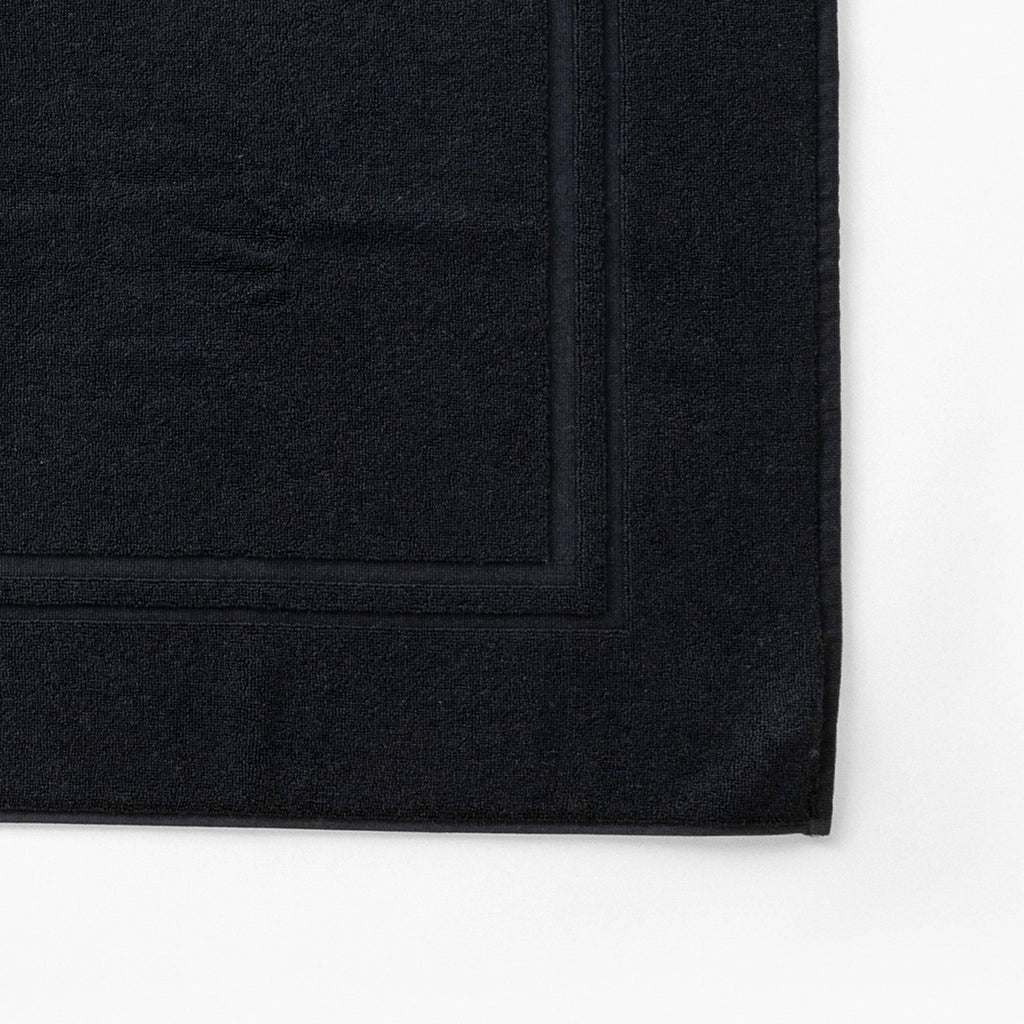 Lola II Black Cotton Bath Mat - Carré Blanc Canada